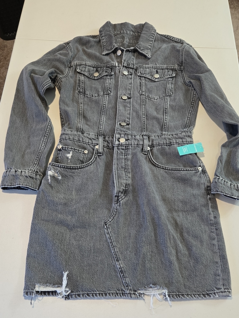 Mjean By Maurices Women's Washed Black Denim Dress
